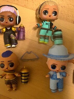LOL Surprise Boys Doll Lot of 4 with Accessories - Series 3/4 Adult Owned